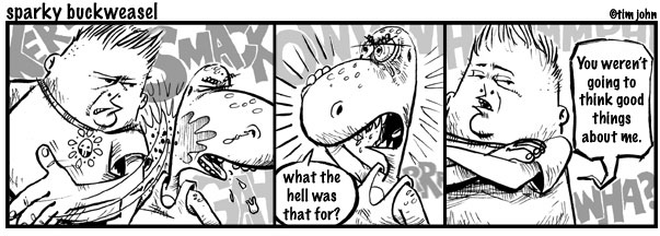 Sparky Buckweasel comic strip 02/22/09